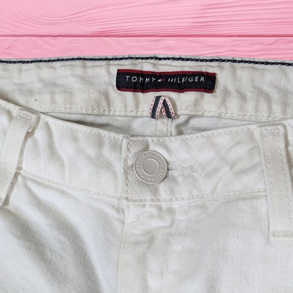 TOMMY HILFIGER Skinny Ankle Crop Jean - White - Size 2 / 28" - Picture 4 of 6